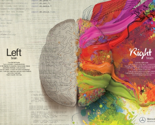 right left brain red