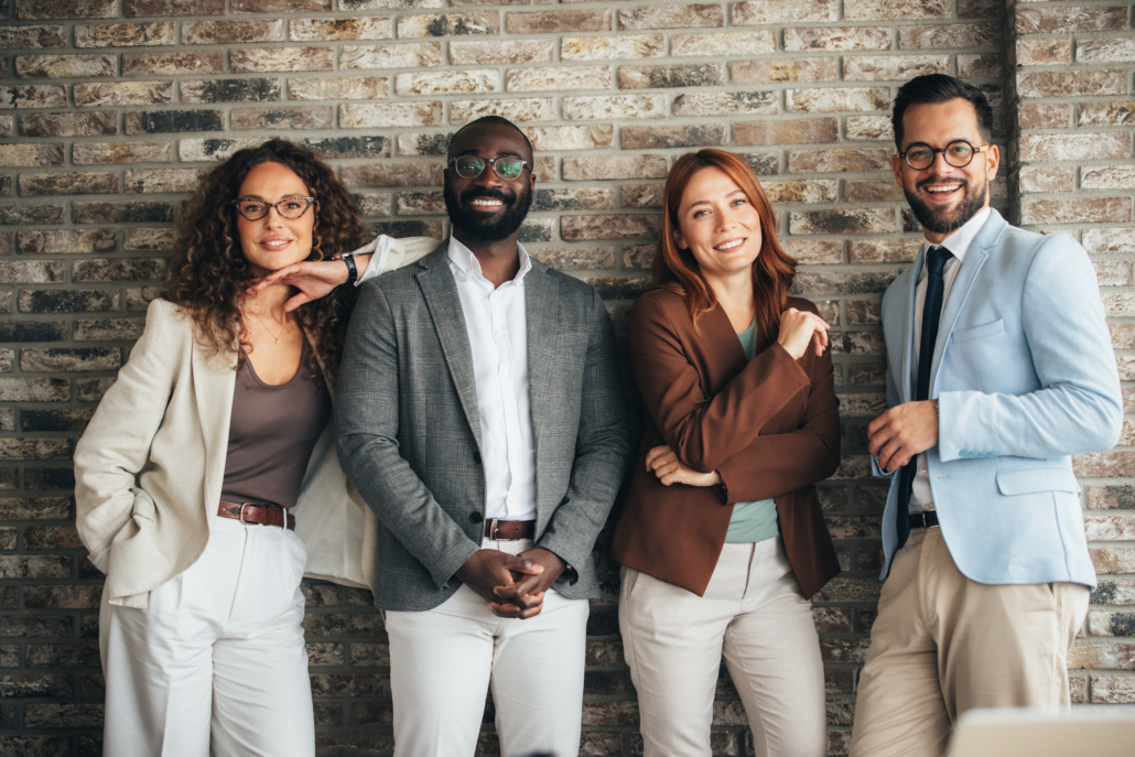 Strong business team united by collaboration and support Strong Business Team United By Collaboration And Support